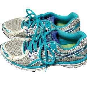 Asics Womens Gel Excite 3 Size 7 T5B9N Gray Blue Running Shoes Lace Up Low Top